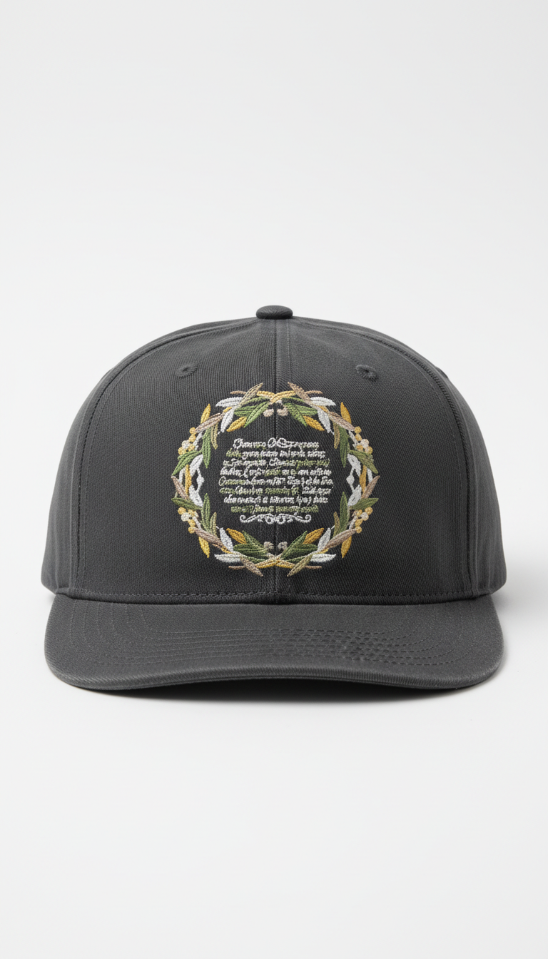 Cotton Cap with Proverbs Typography