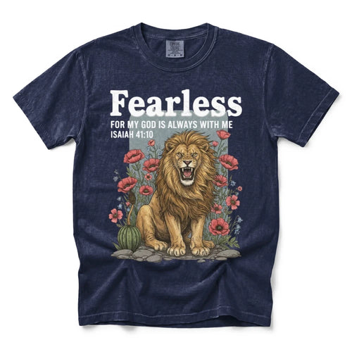 Fearless Shirt – Isaiah 41:10 Christian Lion T-Shirt