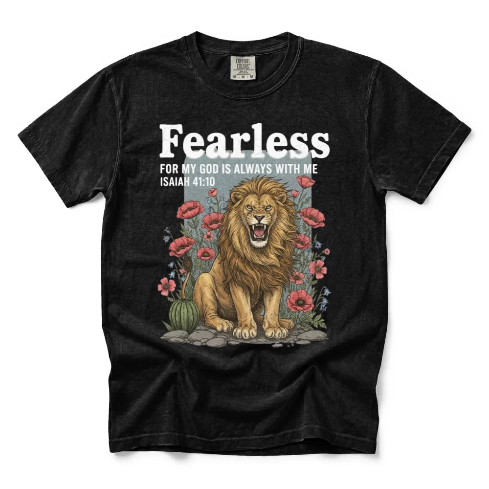 Fearless Shirt – Isaiah 41:10 Christian Lion T-Shirt