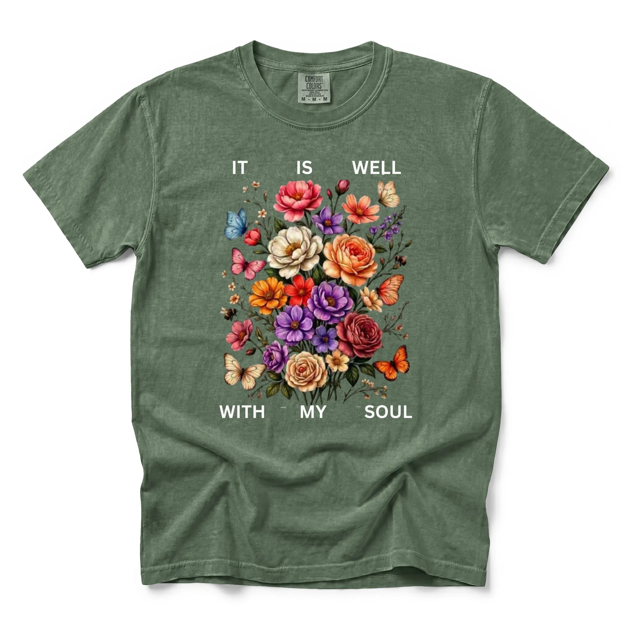 It Is Well With My Soul Shirt – Christian Floral T-Shirt