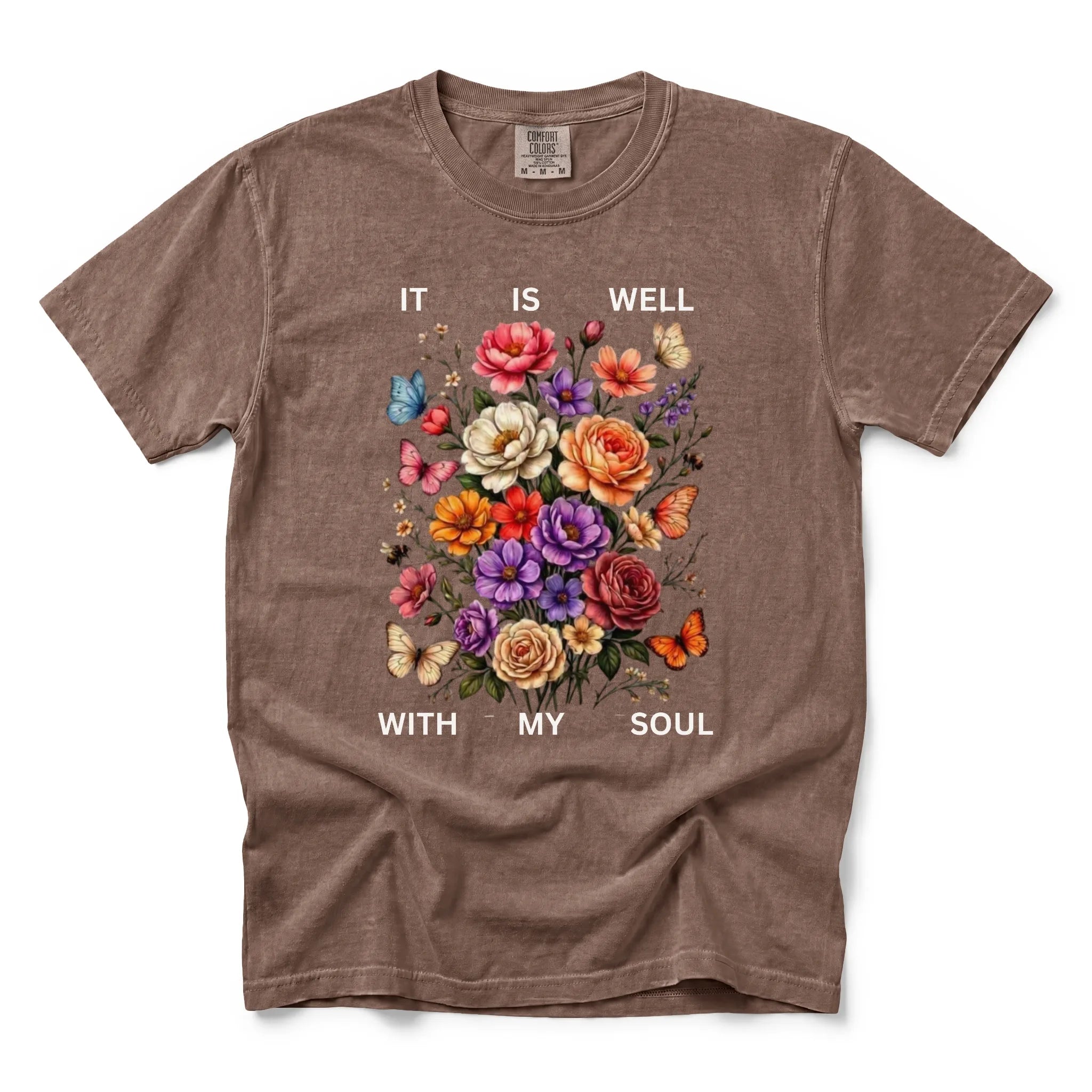 It Is Well With My Soul Shirt – Christian Floral T-Shirt