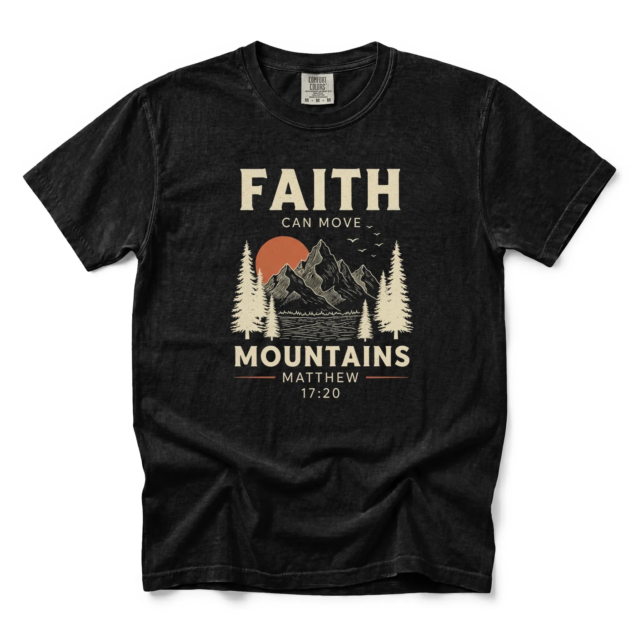 Faith Can Move Mountains Shirt | Matthew 17:20 Christian Graphic Tee for Men and Women