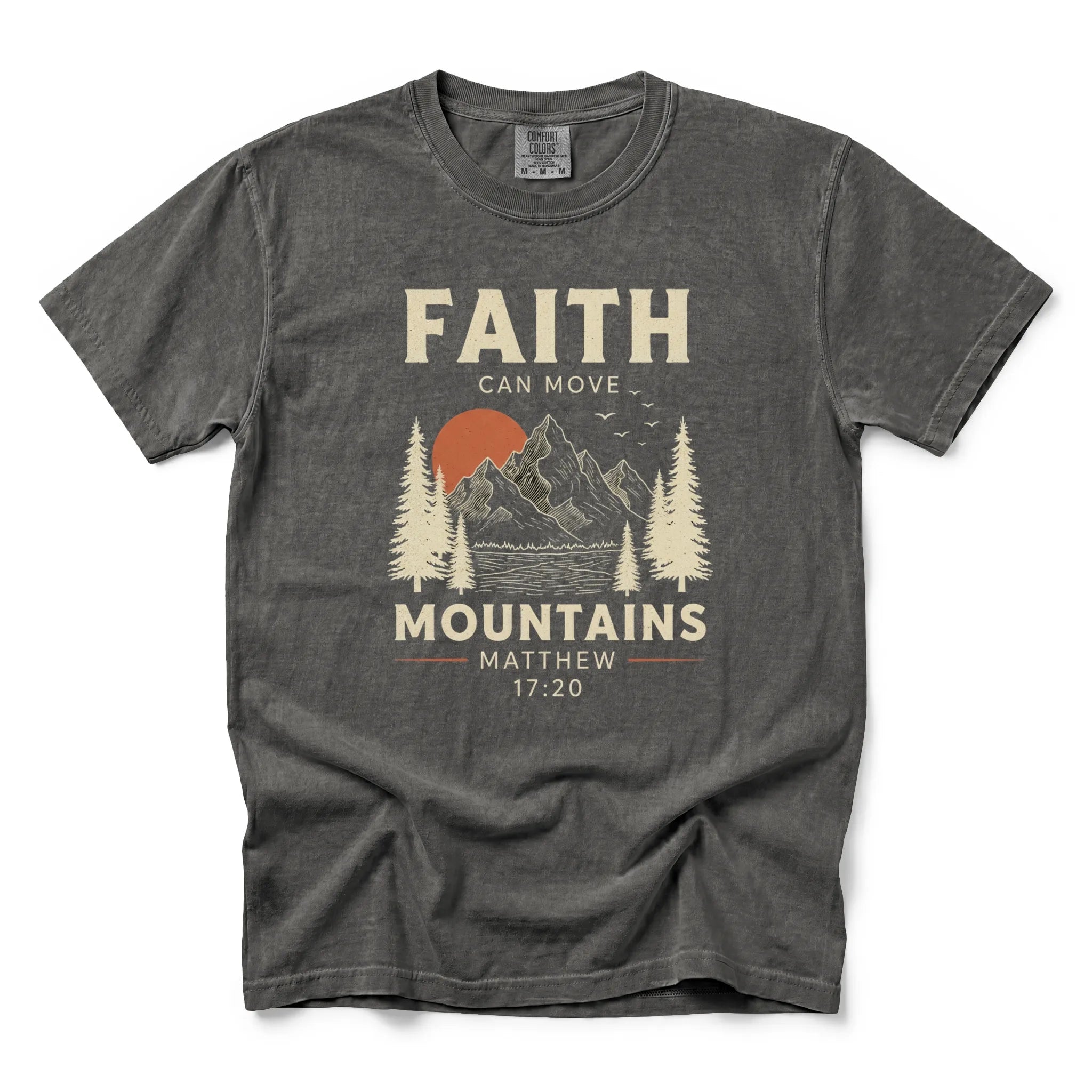 Faith Can Move Mountains Shirt | Matthew 17:20 Christian Graphic Tee for Men and Women