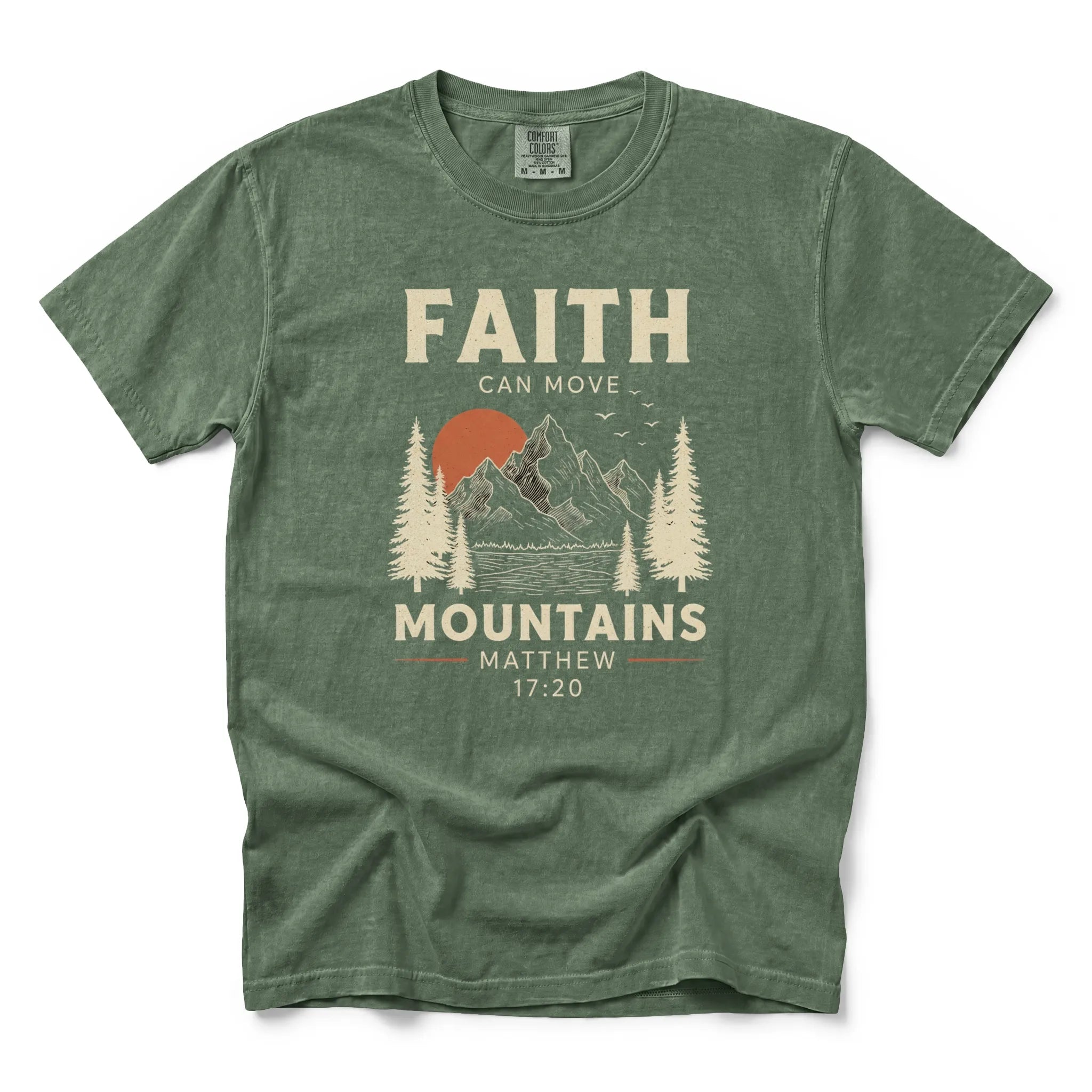 Faith Can Move Mountains Shirt | Matthew 17:20 Christian Graphic Tee for Men and Women