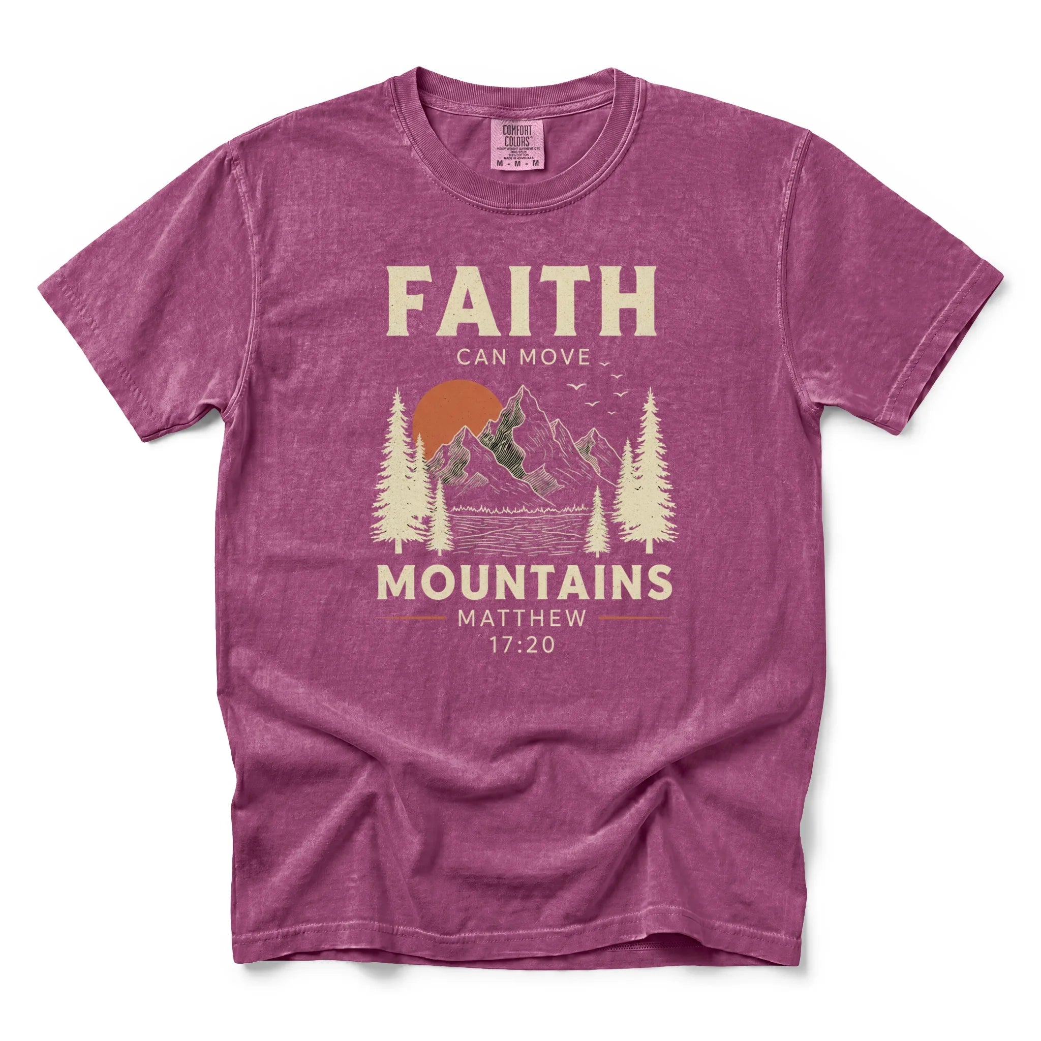 Faith Can Move Mountains Shirt | Matthew 17:20 Christian Graphic Tee for Men and Women