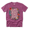 Love Jesus Love People Shirt – Christian Floral Faith T-Shirt